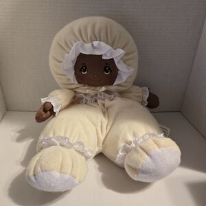 Little Darlins African American Terrycloth Baby Doll Well Made Plush 1994 Vtg